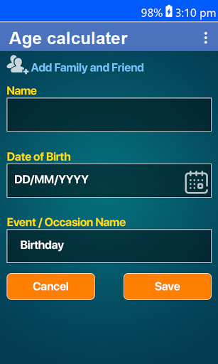 Data of Birth Age Calculator for Android - Download
